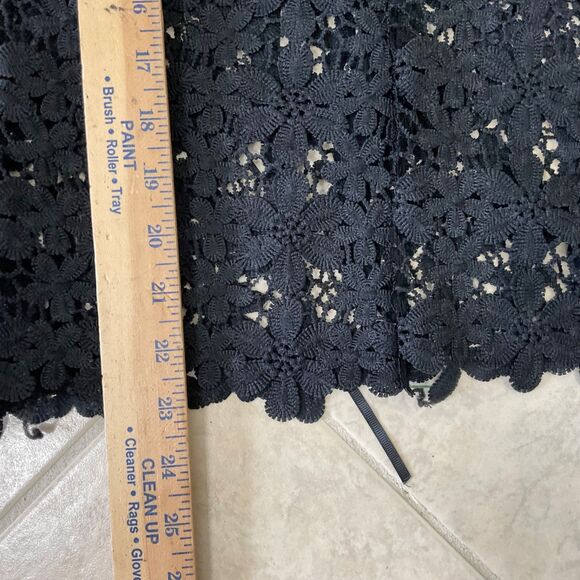 Womens Victorian Steampunk Lace Top sz. M Black High Neck Whimsigoth Fairy zips - Picture 7 of 14